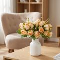 Artificial flower rose bouquet, realistic decoration for living areas, 31cm, 3 pieces | Floristik24.ie