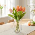 Artificial tulips for spring decoration, living room and kitchen, with lifelike appearance, 30cm, 7 pieces | Floristik24.ie