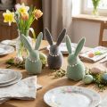 Easter bunny decoration with pearl necklace, bunny for living room and Easter table, 13cm, 3 pieces | Floristik24.ie