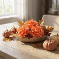 Foam Roses Orange Ø15cm 4 pcs | Floristik24.ie