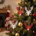 Reindeer hanger red, white 6.5cm x 7.5cm 8pcs | Floristik24.ie