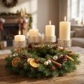 Floral Candle Holders for Sticking Silver Ø8.8cm H13.7cm 4 pcs Antique Look | Floristik24.ie
