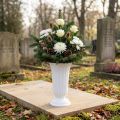 Vase Lilia white Ø23cm 1 pc | Floristik24.ie