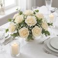 Foam roses Vanilla Artificial roses Ø6cm 27 pcs | Floristik24.ie