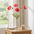 Poppies Artificial Pink Artificial Flowers Ø6–7cm L78cm 3pcs | Floristik24.ie