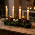 Candlestick black, candlestick advent wreath 40cm H8cm | Floristik24.ie