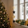 Christmas decoration star pendant gold black 5 stars 78cm | Floristik24.ie