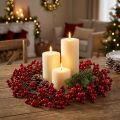 Berry Wreath Red Artificial Plants Red Christmas Ø35cm | Floristik24.ie