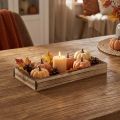 Flamed wooden tray, decorative tray, rustic table decoration, 20×10×3cm | Floristik24.ie