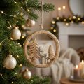 Hanging decoration window Christmas decoration reindeer wood decoration 19.5cm | Floristik24.ie