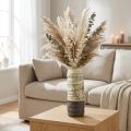 Ceramic vase for dried flowers, cream, grey-green, H34cm | Floristik24.ie