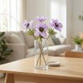 Artificial anemone flowers in lilac, 34cm long, 4 pieces | Floristik24.ie