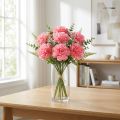 Artificial Carnation Pink 25cm 7pcs Artificial plant like real ! | Floristik24.ie