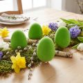 Egg Easter decoration with legs Easter egg decoration egg green H13cm 4 pieces | Floristik24.ie
