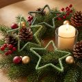 Stars Jute for Christmas Decoration Christmas Stars Green 15cm 8 pcs | Floristik24.ie