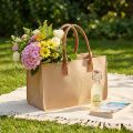 Felt bag raffia look 50cm x 25cm x 25cm | Floristik24.ie
