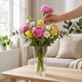 Glass vase conical flower vase transparent Ø10cm H20cm | Floristik24.ie