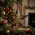 Christmas hanger Star Metal Star Black H19cm | Floristik24.ie