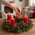 Candle holder to stick red Ø8cm 4pcs | Floristik24.ie