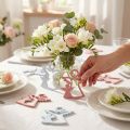 Scatter decoration angel pink/white 24 pcs | Floristik24.ie