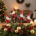 Christmas gnome decorative plug gnome Santa Claus 7cm 4 pcs | Floristik24.ie
