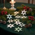 Wooden stars decoration confetti Christmas green H4cm 72 pcs | Floristik24.ie