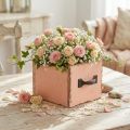 Plant drawer wooden decorative plant box Peach 12.5cm | Floristik24.ie
