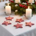 Wooden stars decoration Christmas decoration stars pink shine Ø5cm 8 pcs | Floristik24.ie