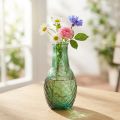 Mini vase green glass vase flower vase diamonds Ø6cm H11.5cm | Floristik24.ie