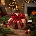 Gift ribbon Christmas ribbon red velvet ribbon 25mm 20m | Floristik24.ie