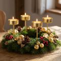Tealight holder for sticking gold tealight holder Advent Ø4cm 8 pcs | Floristik24.ie