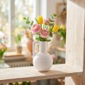 Decorative vase white mini flower vase with handle H15cm | Floristik24.ie