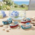 Decorative boat blue red