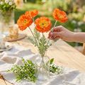 Artificial Poppies Summer Flowers Orange Ø7cm L78cm 3pcs | Floristik24.ie