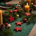 Scatter decoration Christmas stars red wooden stars Ø5.5cm 12pcs | Floristik24.ie