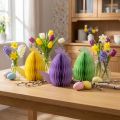 Decorative figures honeycomb chicken yellow green purple 18.5x12x20cm 3pcs | Floristik24.ie