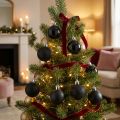 Mini tree balls black shatterproof plastic Ø3cm 14pcs | Floristik24.ie