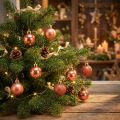 Mini Christmas tree balls orange shatterproof Ø3cm 14pcs | Floristik24.ie