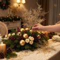 Artificial Fern Christmas Ornamental Fern Champagne 54cm 2pcs | Floristik24.ie