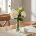 Bouquet of artificial roses. Cream silk flowers in a bouquet | Floristik24.ie