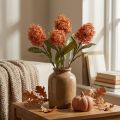 Skimmie Artificial Flowers Orange Skimmia Japonica Dry Look 59cm 3pcs | Floristik24.ie
