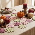 Wooden scatter decoration, autumn leaves, table decoration, purple, pink, green, 4cm, 72 pieces | Floristik24.ie