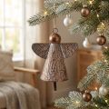 Decorative Bell Guardian Angel Metal Bronze 19.5x12x19cm Vintage Shabby Chic Room Decoration | Floristik24.ie