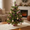 Glass Christmas baubles, mini berry beige pink, Ø3cm, 22 pieces | Floristik24.ie
