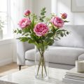 Peonies Long-stemmed artificial flowers pink 70cm 3pcs | Floristik24.ie