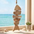 Wooden Fish for Hanging Maritime Jute Natural 27cmx2cmx10cm | Floristik24.ie