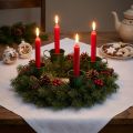 Taper candle holder cup candle holder dark green H6cm 6pcs | Floristik24.ie