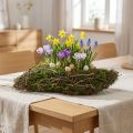 Planter with natural vines & moss Wave 20×20×6.5cm | Floristik24.ie