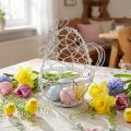 Wire basket in the shape of a chicken for Easter eggs. Charming addition to Easter decorations. 14cm | Floristik24.ie