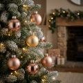 Glass balls Christmas balls glass gold rose Ø4cm 24 pcs | Floristik24.ie